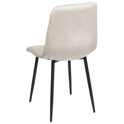 Conjunto de 4 cadeiras de jantar POWELL Veludo Creme