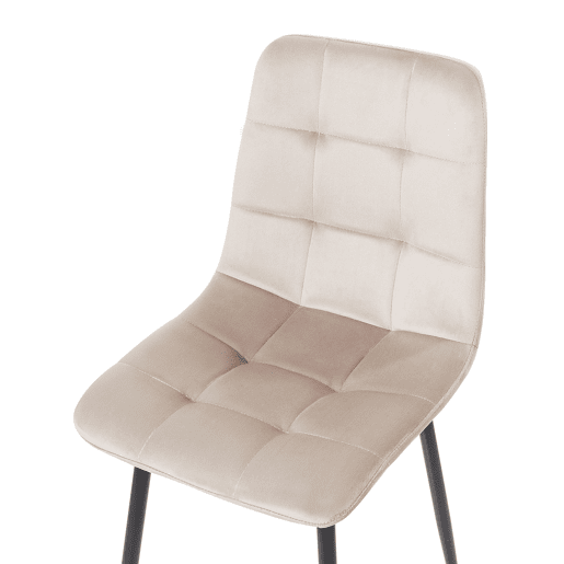 Conjunto de 4 cadeiras de jantar POWELL Veludo Creme