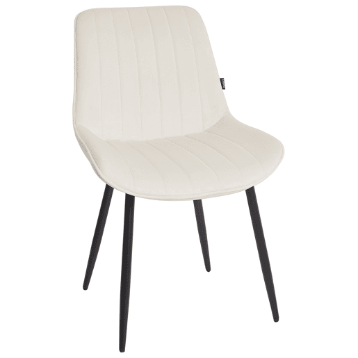 Conjunto de 2 cadeiras de jantar DUBROVNIK Veludo Creme claro