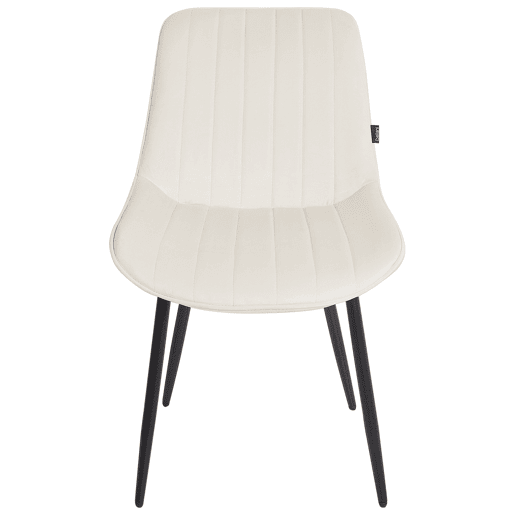 Conjunto de 2 cadeiras de jantar DUBROVNIK Veludo Creme claro