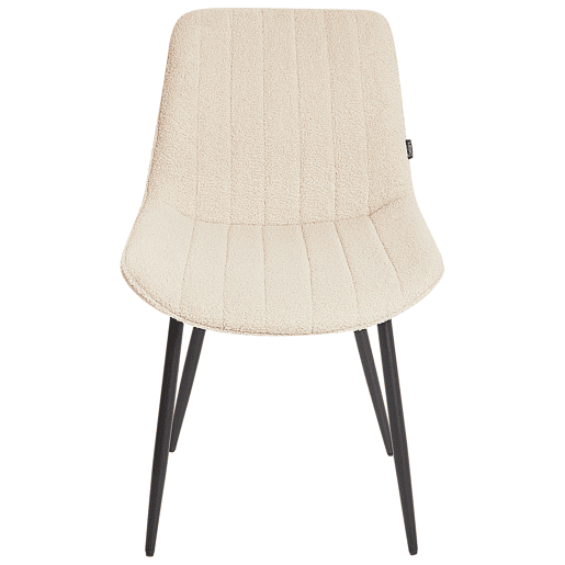 Conjunto de 2 cadeiras de jantar DUBROVNIK Bouclé Creme claro
