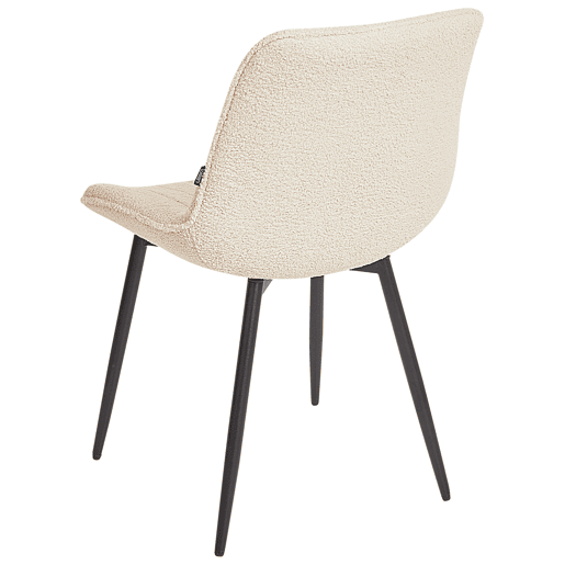 Conjunto de 2 cadeiras de jantar DUBROVNIK Bouclé Creme claro