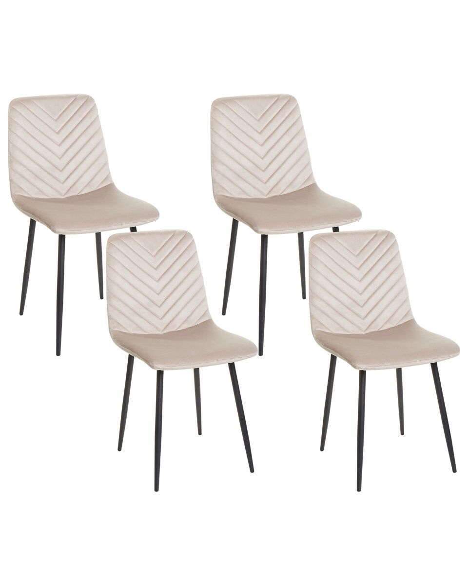 Beliani Silla de comedor HAVRE Beige