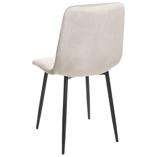 Conjunto de 4 cadeiras de jantar HAVRE Veludo Creme Conjunto de 4 cadeiras de jantar HAVRE Veludo Creme