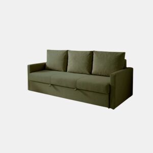 Sofá-cama de 3 lugares de alta qualidade na cor verde Eden