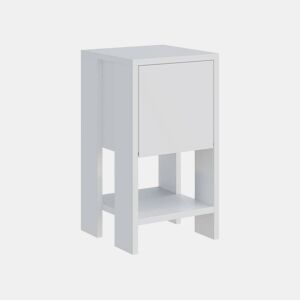 Mesa de cabeceira com efeito madeira
