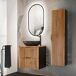 Conjunto de muebles con lavabo individual y columna Gaia 60 Conjunto de muebles con lavabo individual y columna Gaia 60 Madera