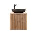 Conjunto de muebles con lavabo individual y columna Gaia 60 Conjunto de muebles con lavabo individual y columna Gaia 60 Madera