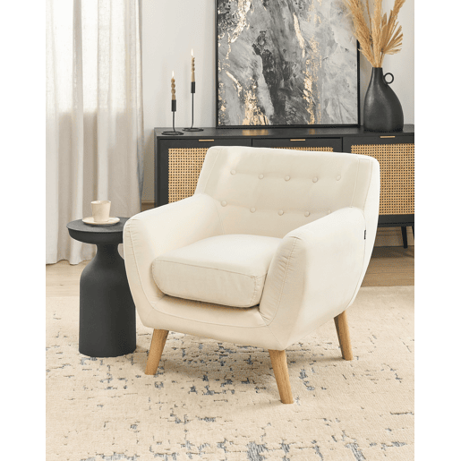 Poltrona MOTALA Tecido Creme claro