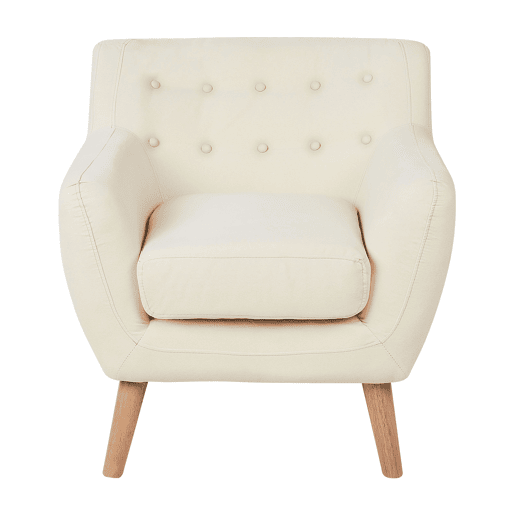 Poltrona MOTALA Tecido Creme claro