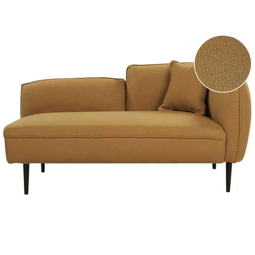 Beliani Chaise longue à direita Bouclé CHEVANNES