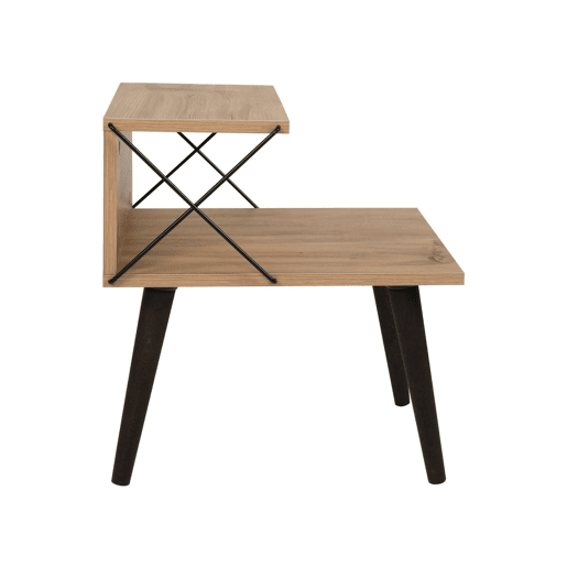 Mesa de cabeceira com efeito madeira