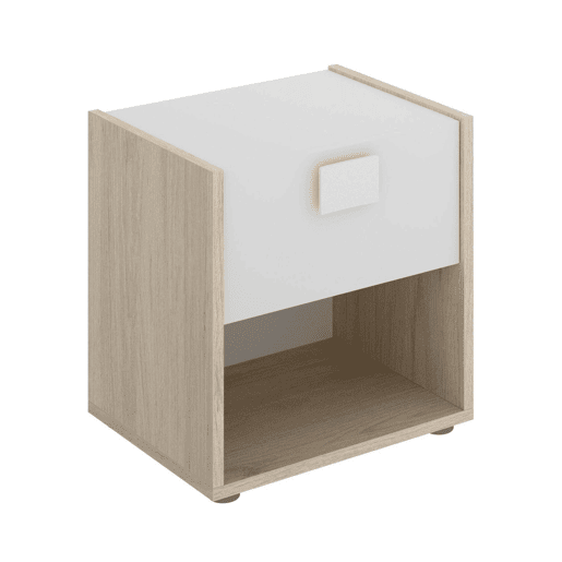 Mesa de cabeceira com efeito madeira