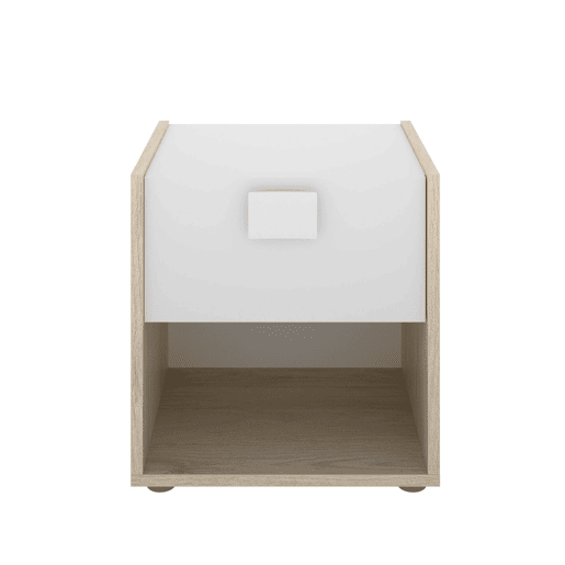 Mesa de cabeceira com efeito madeira