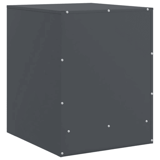 vidaXL Mesas de cabeceira 2 pcs 34,5x39x44 cm aço antracite