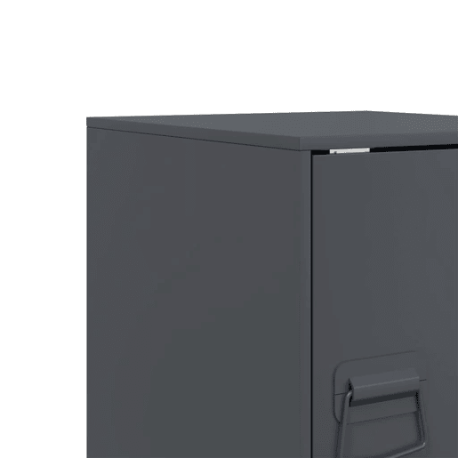 vidaXL Mesas de cabeceira 2 pcs 34,5x39x44 cm aço antracite