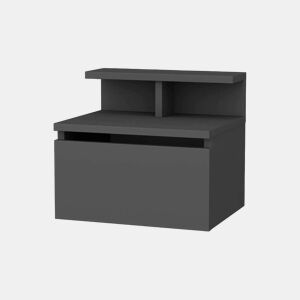 Mesa de cabeceira com efeito madeira