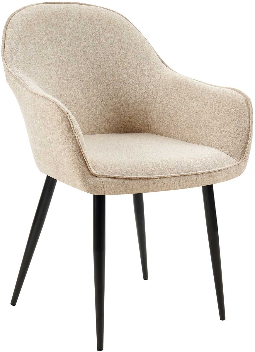 silla de comedor boise tapizada en tela gris topo 60x60x84 cm