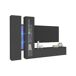 Conjunto de salón mueble TV 3 puertas y luz LED 280 Conjunto de salón mueble TV 3 puertas y luz LED 280 Blanco