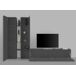 Conjunto de salón mueble TV 3 puertas y luz LED 280 Conjunto de salón mueble TV 3 puertas y luz LED 280 Blanco