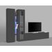 Conjunto de salón mueble TV 3 puertas y luz LED 280 Conjunto de salón mueble TV 3 puertas y luz LED 280 Blanco
