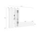 Conjunto de salón mueble TV 3 puertas y luz LED 280 Conjunto de salón mueble TV 3 puertas y luz LED 280 Blanco