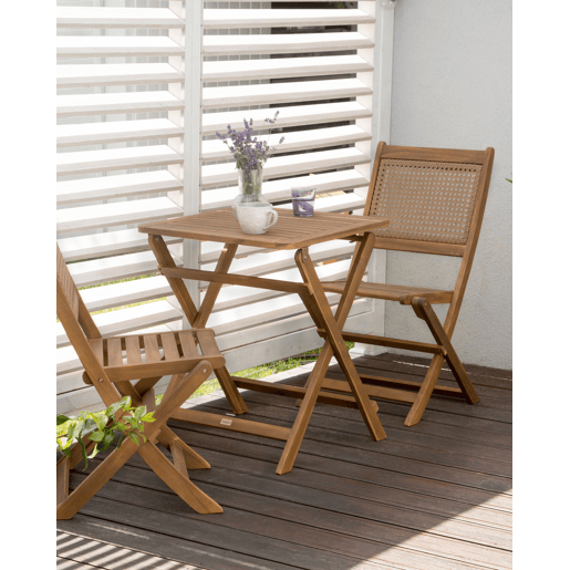 Conjunto de 2 cadeiras de jardim PARAGGI Madeira de Acácia certificada Castanho escuro
