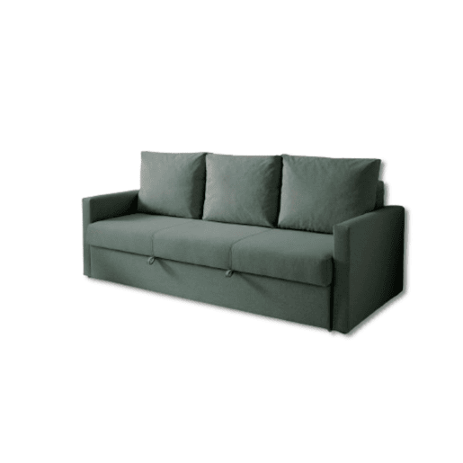 Sofá-cama de 3 lugares de alta qualidade na cor azul Eden