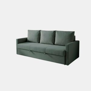 Sofá-cama de 3 lugares de alta qualidade na cor azul Eden