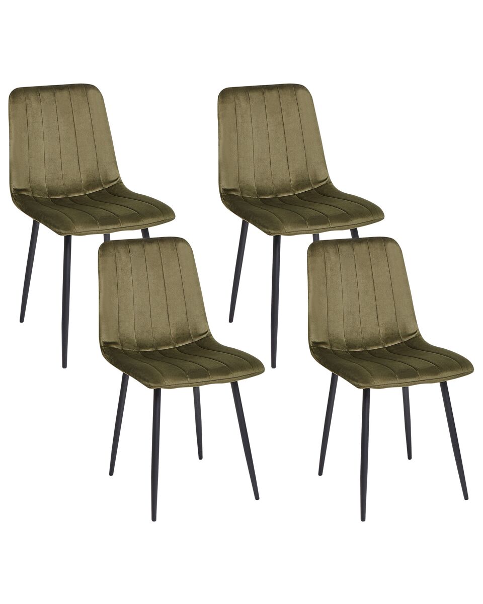 Beliani Silla de comedor KALISPELL Verde