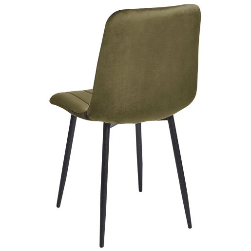 Conjunto de 4 cadeiras de jantar KALISPELL Veludo Verde-oliva