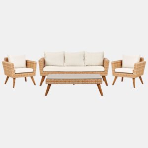 Beliani Conjunto lounge Ratan sintético VITTORIA XL