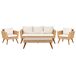 Beliani Conjunto de jardín Ratán sintético VITTORIA XL Beliani Conjunto de jardín Ratán sintético VITTORIA XL Blanco/ Beige
