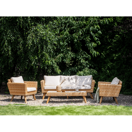 Beliani Conjunto lounge Ratan sintético VITTORIA XL