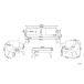 Beliani Conjunto de jardín Ratán sintético VITTORIA XL Beliani Conjunto de jardín Ratán sintético VITTORIA XL Blanco/ Beige