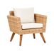 Beliani Conjunto de jardín Ratán sintético VITTORIA XL Beliani Conjunto de jardín Ratán sintético VITTORIA XL Blanco/ Beige