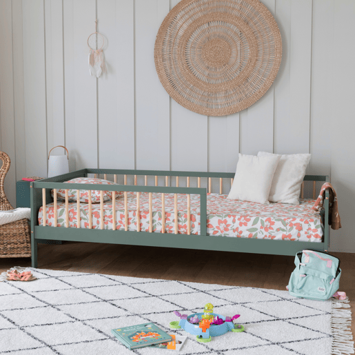 Cama de criança 190x90cm verde sálvia ADAM