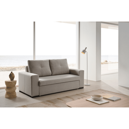 Sofá-cama Capri de 3 lugares de alta qualidade na cor cinza.
