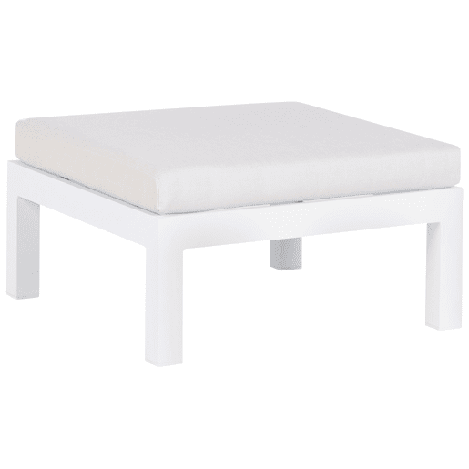 Conjunto de sofás de jardim de canto 5 lugares MESSINA à esquerda Metal Branco creme