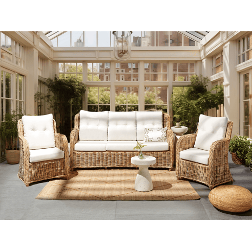 Beliani Conjunto lounge Rattanvime ALESSANO