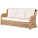 Beliani Conjunto de jardín Ratán ALESSANO Beliani Conjunto de jardín Ratán ALESSANO Natural/ Blanco