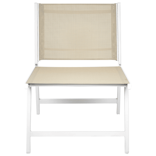 Conjunto de 2 cadeiras de jardim MARCEDDI Metal BrancoCreme