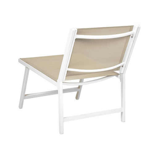 Conjunto de 2 cadeiras de jardim MARCEDDI Metal BrancoCreme
