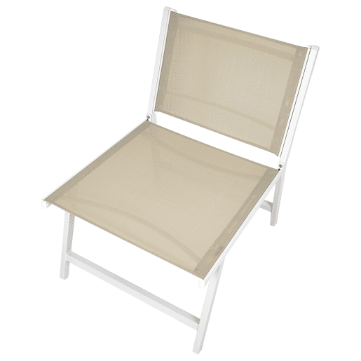 Conjunto de 2 cadeiras de jardim MARCEDDI Metal BrancoCreme