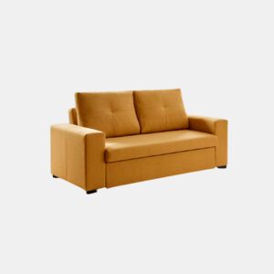 Sofá-cama Capri de 3 lugares de alta qualidade na cor amarela.