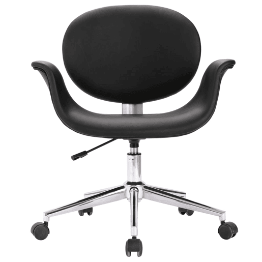 vidaXL Cadeira de jantar giratória couro artificial preto vidaXL Cadeira de jantar giratória couro artificial preto
