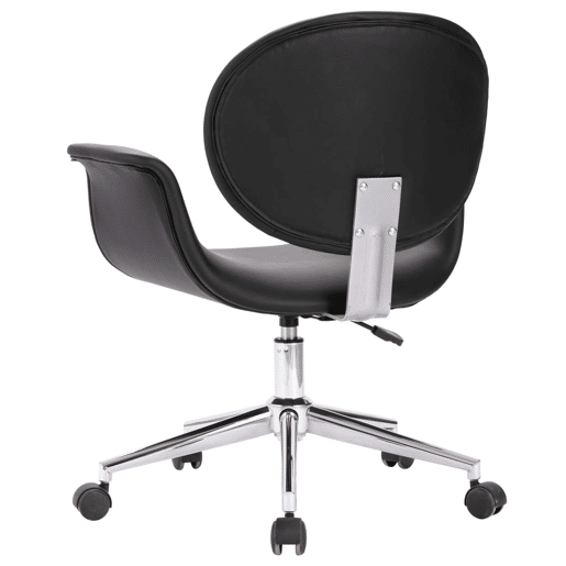 vidaXL Cadeira de jantar giratória couro artificial preto vidaXL Cadeira de jantar giratória couro artificial preto