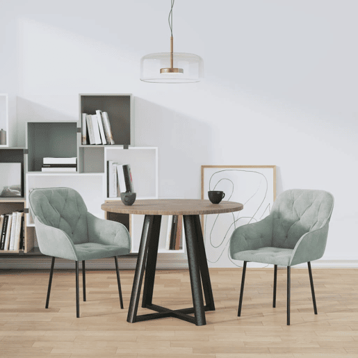 vidaXL Cadeiras de jantar 2 pcs veludo cinzento-claro vidaXL Cadeiras de jantar 2 pcs veludo cinzento-claro