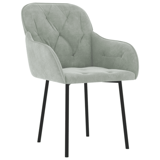 vidaXL Cadeiras de jantar 2 pcs veludo cinzento-claro vidaXL Cadeiras de jantar 2 pcs veludo cinzento-claro