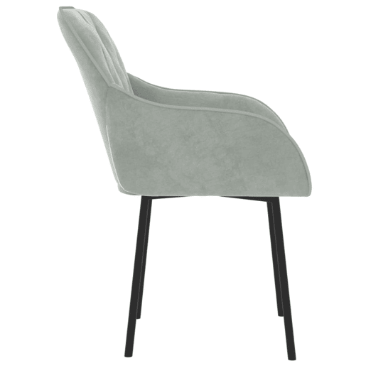 vidaXL Cadeiras de jantar 2 pcs veludo cinzento-claro vidaXL Cadeiras de jantar 2 pcs veludo cinzento-claro